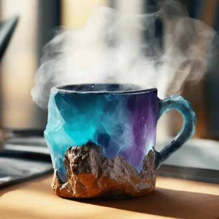 Resin Mineral Crystal Coffee Mug