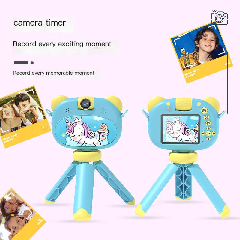 New Mini Handheld Dual Lens Kids Camera with Stand