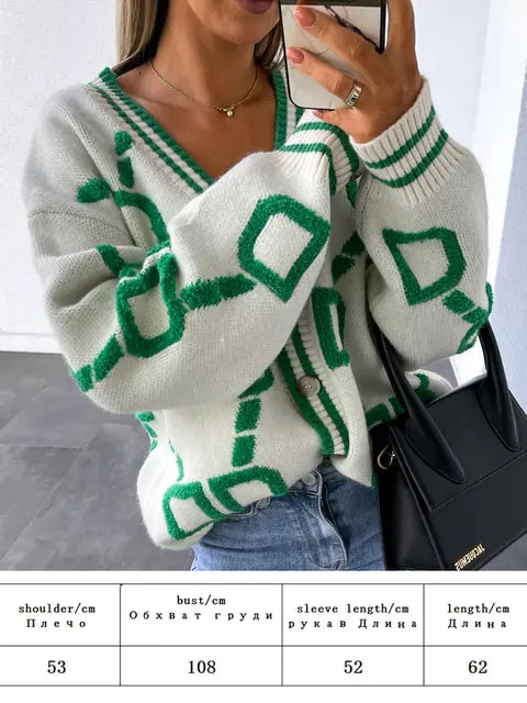 Winter Embroidered Knit Cardigan