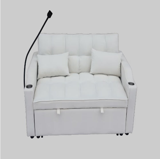 Modern Velvet Double Sofa Bed With Pull-out Bed 3-in-1 Convertible Sofa Bed