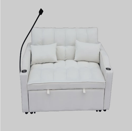 Modern Velvet Double Sofa Bed With Pull-out Bed 3-in-1 Convertible Sofa Bed