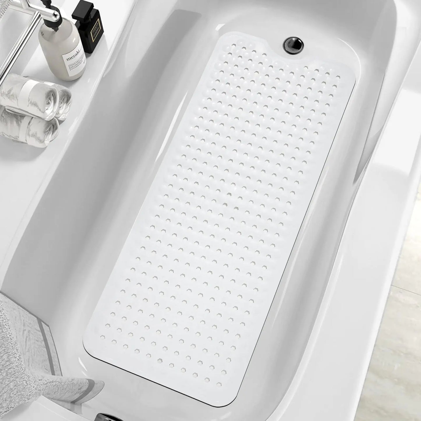 Shower and Bathtub Mat Non Slip Mats with Suction Cups and Drain Holes