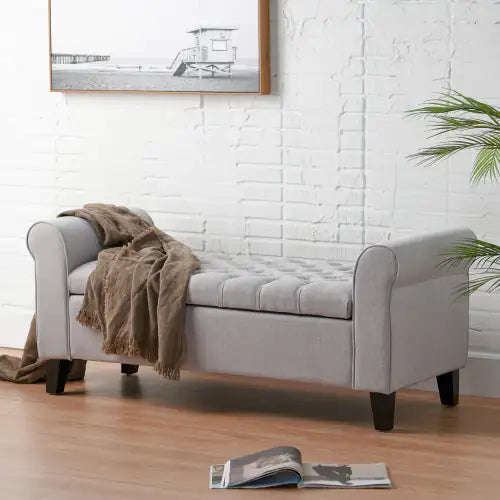 Hayes Armed Storage Bench