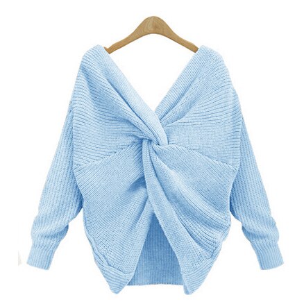 Knitted V-Neck Plus Size Sweater: Winter Women's Fashion