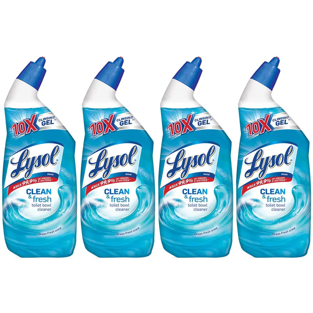 Lysol Clean & Fresh Toilet Bowl Cleaner Ocean Fresh 24 oz (Pack of 4)