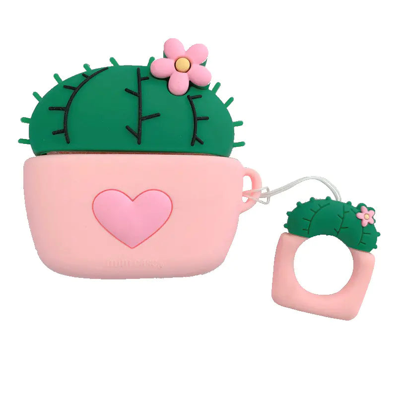 Cactus Silicone Case for AirPods Pro Bluetooth Headphones