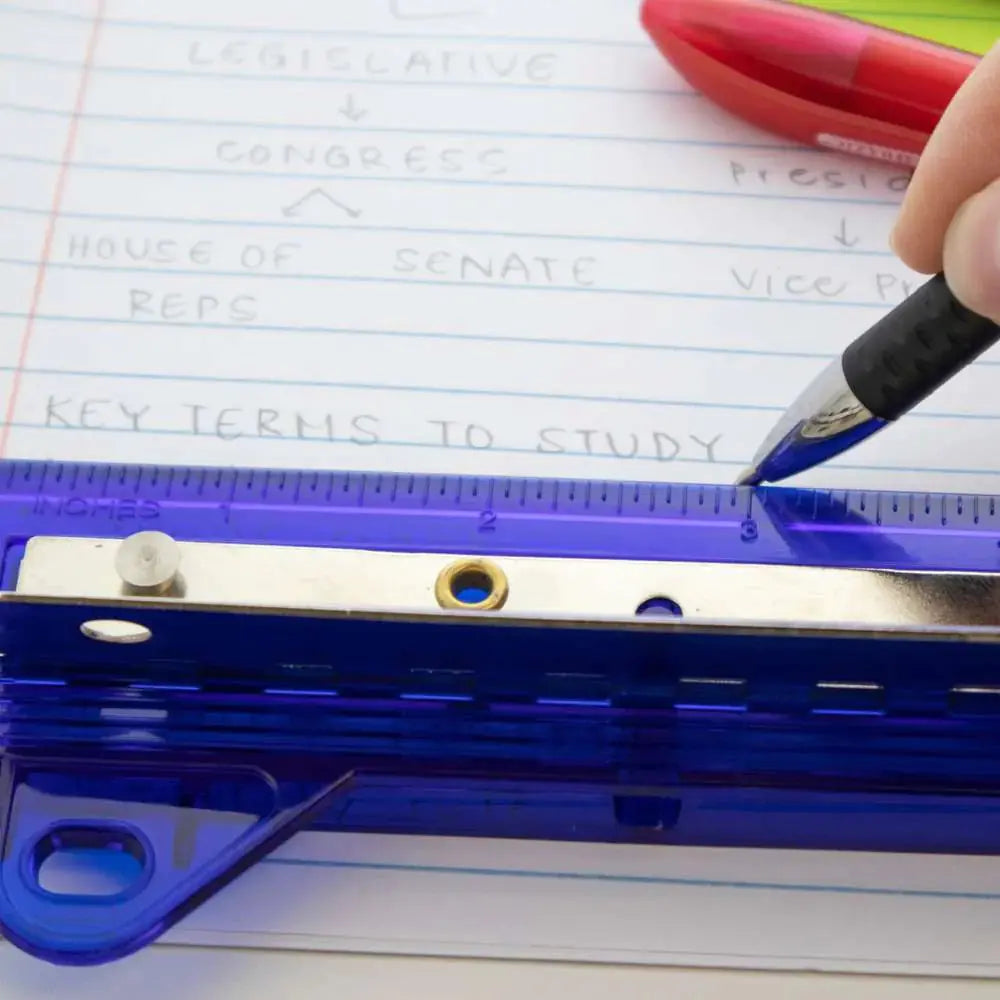 Compact 3-Hole Paper Punch - Assorted Colors