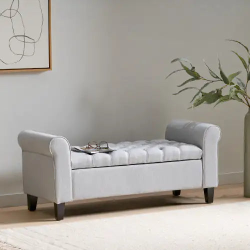 Hayes Armed Storage Bench