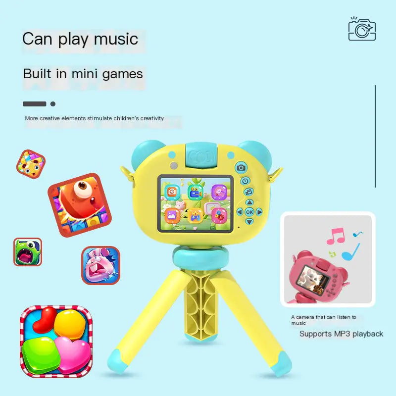 New Mini Handheld Dual Lens Kids Camera with Stand