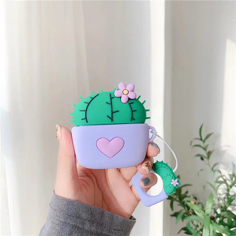 Cactus Silicone Case for AirPods Pro Bluetooth Headphones