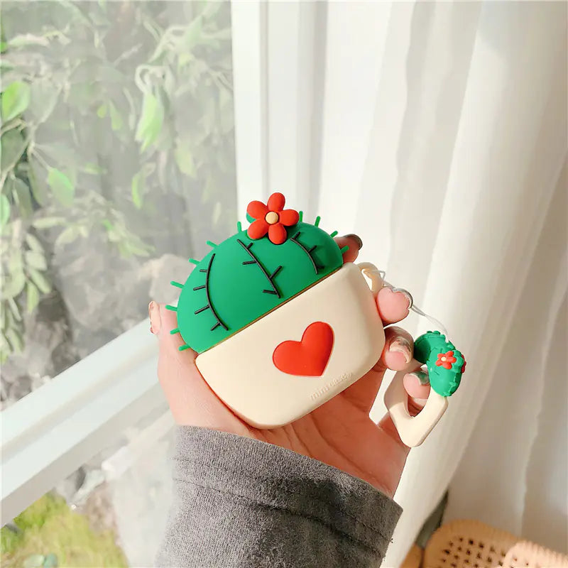 Cactus Silicone Case for AirPods Pro Bluetooth Headphones