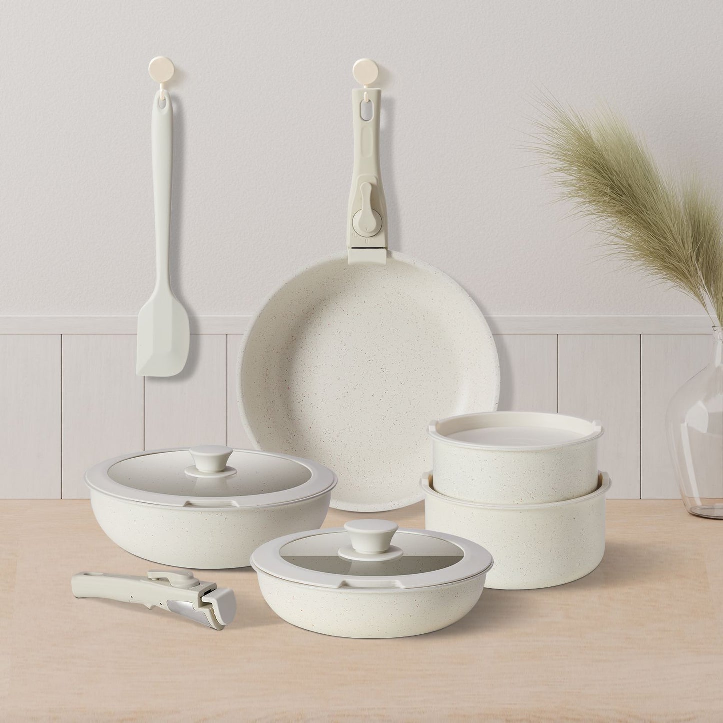 Detachable 5-PC Ceramic Kitchen Cookware Set