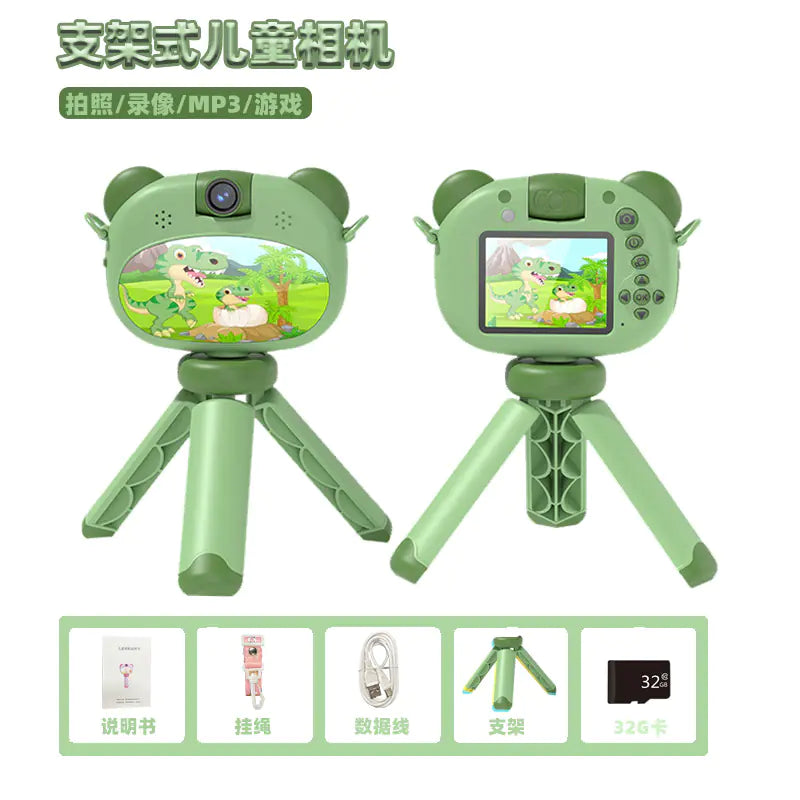 New Mini Handheld Dual Lens Kids Camera with Stand