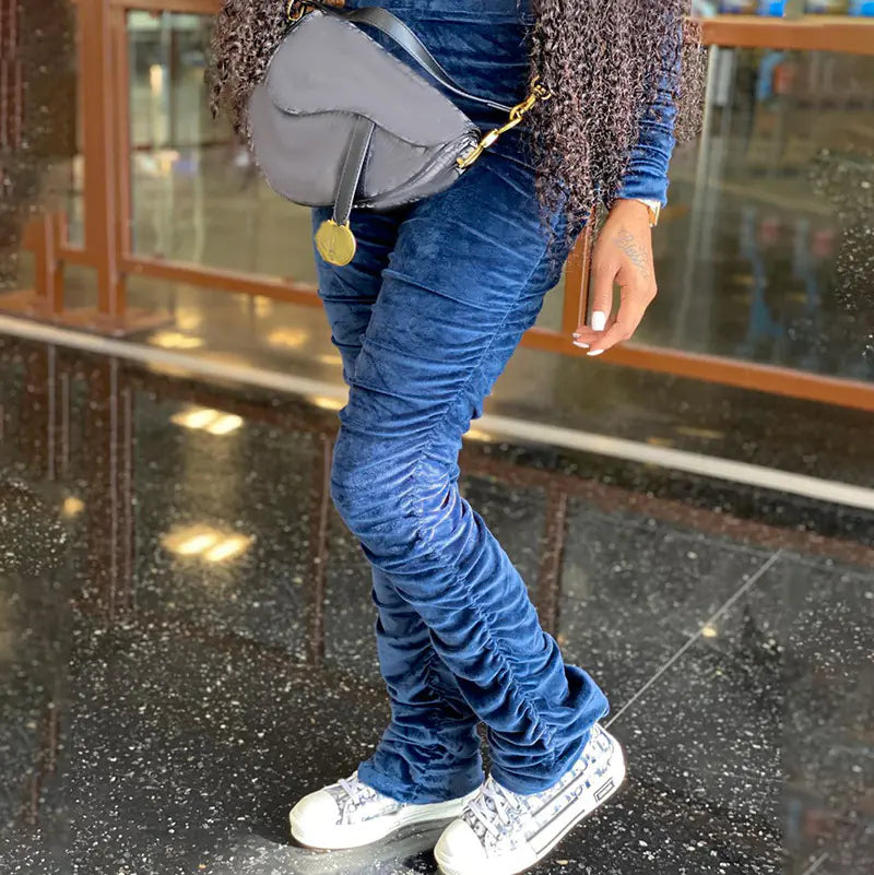 2020 Fall Winter Fashion Hooded Long Sleeve Outfit Set