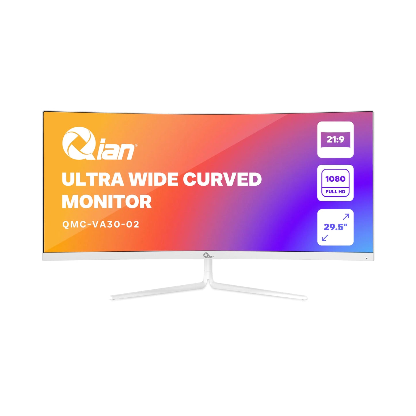 30 inch Curved Monitor - Ultra Wide WFHD 1080P 200Hz Curved Office Monitor Anti-Glare Screen