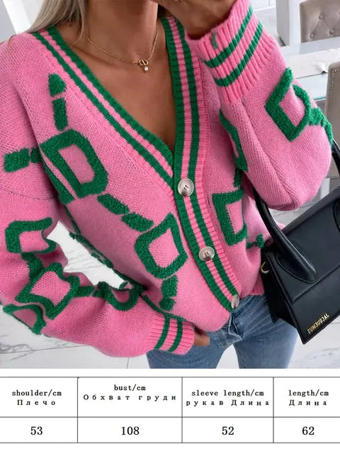 Winter Embroidered Knit Cardigan
