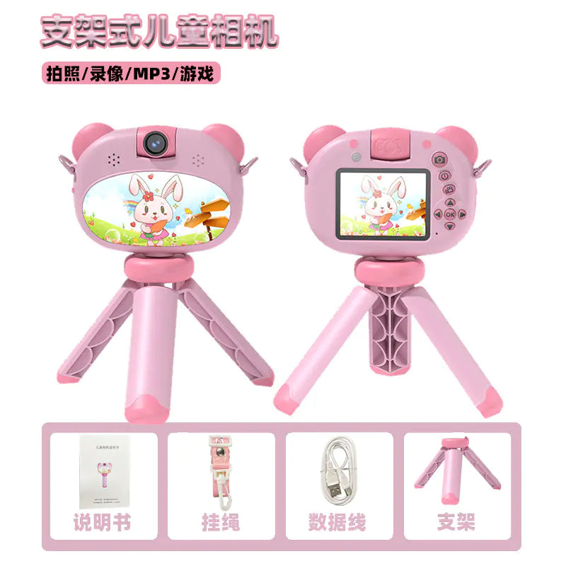 New Mini Handheld Dual Lens Kids Camera with Stand