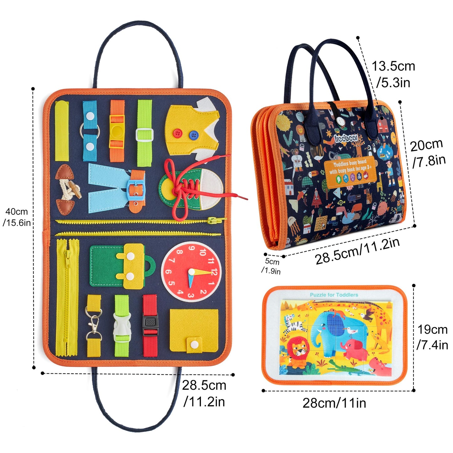Freebear Busy Board Montessori Learning Toys