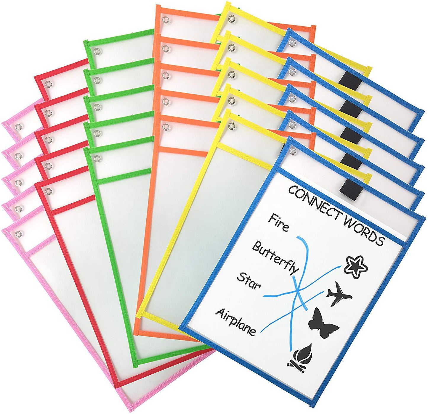 4Pcs/Set Transparent Dry-erase Sleeve