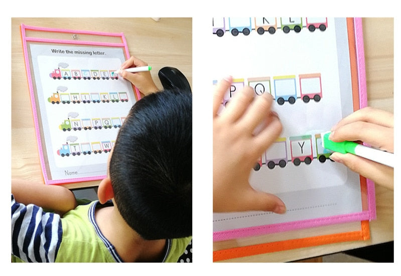 4Pcs/Set Transparent Dry-erase Sleeve