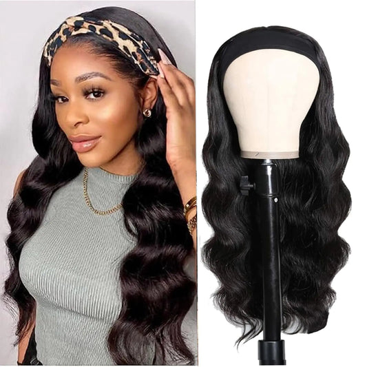 Body Wave Headband Wig Human Hair Wigs for Black