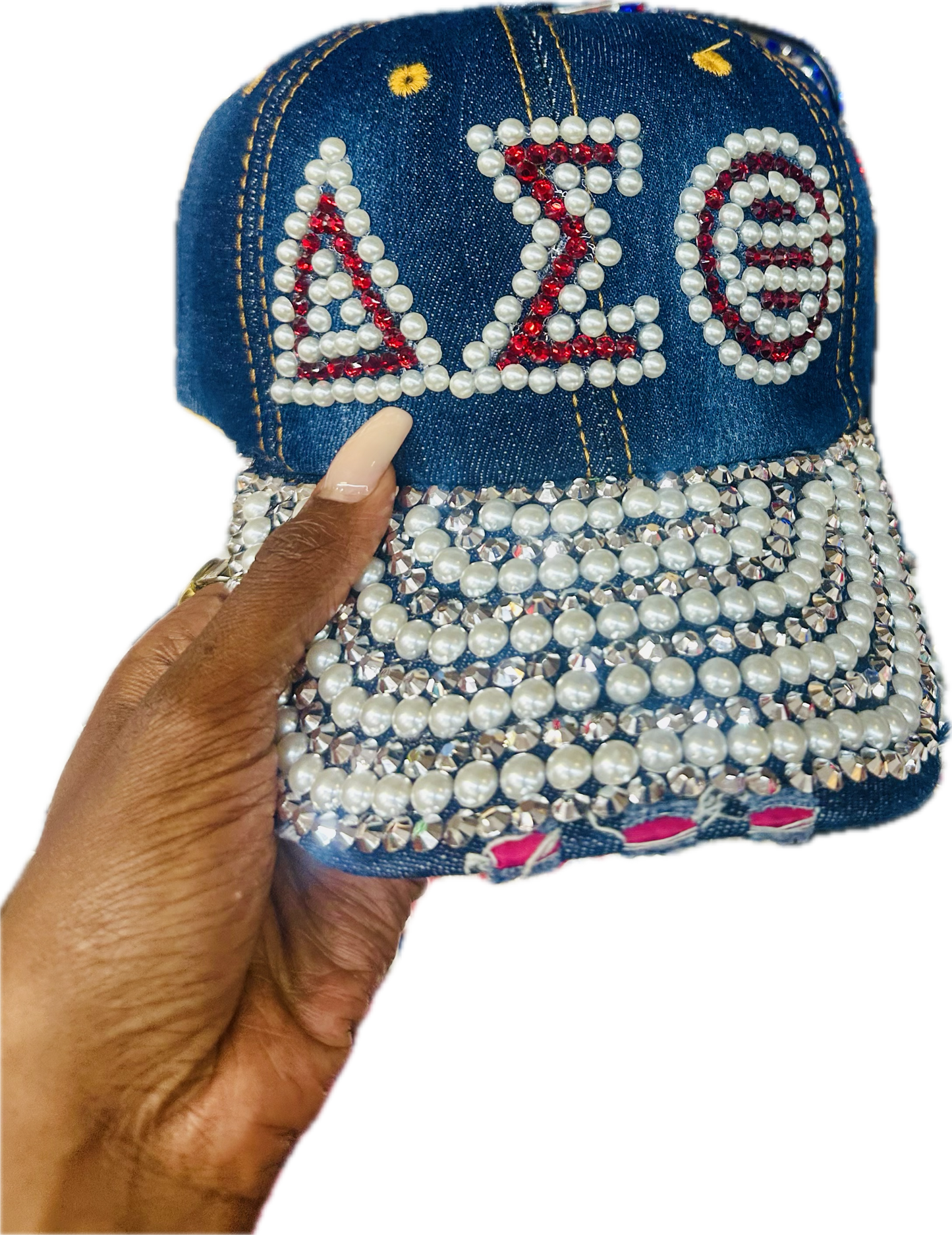 D9 Custom & Bedazzled Pearl Studded Women’s Snapback