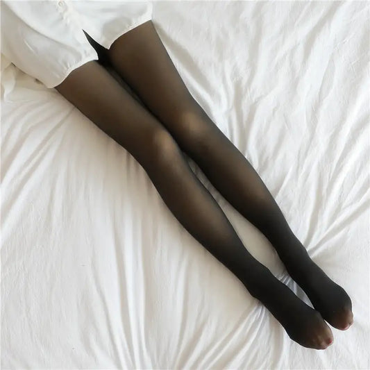 Nude Translucent Plus Size Leggings Fleece Lined Tights Fall And Winter Warm Fleece Pantyhose Women Fleece Lined Pantyhose Thermal Winter Tights
