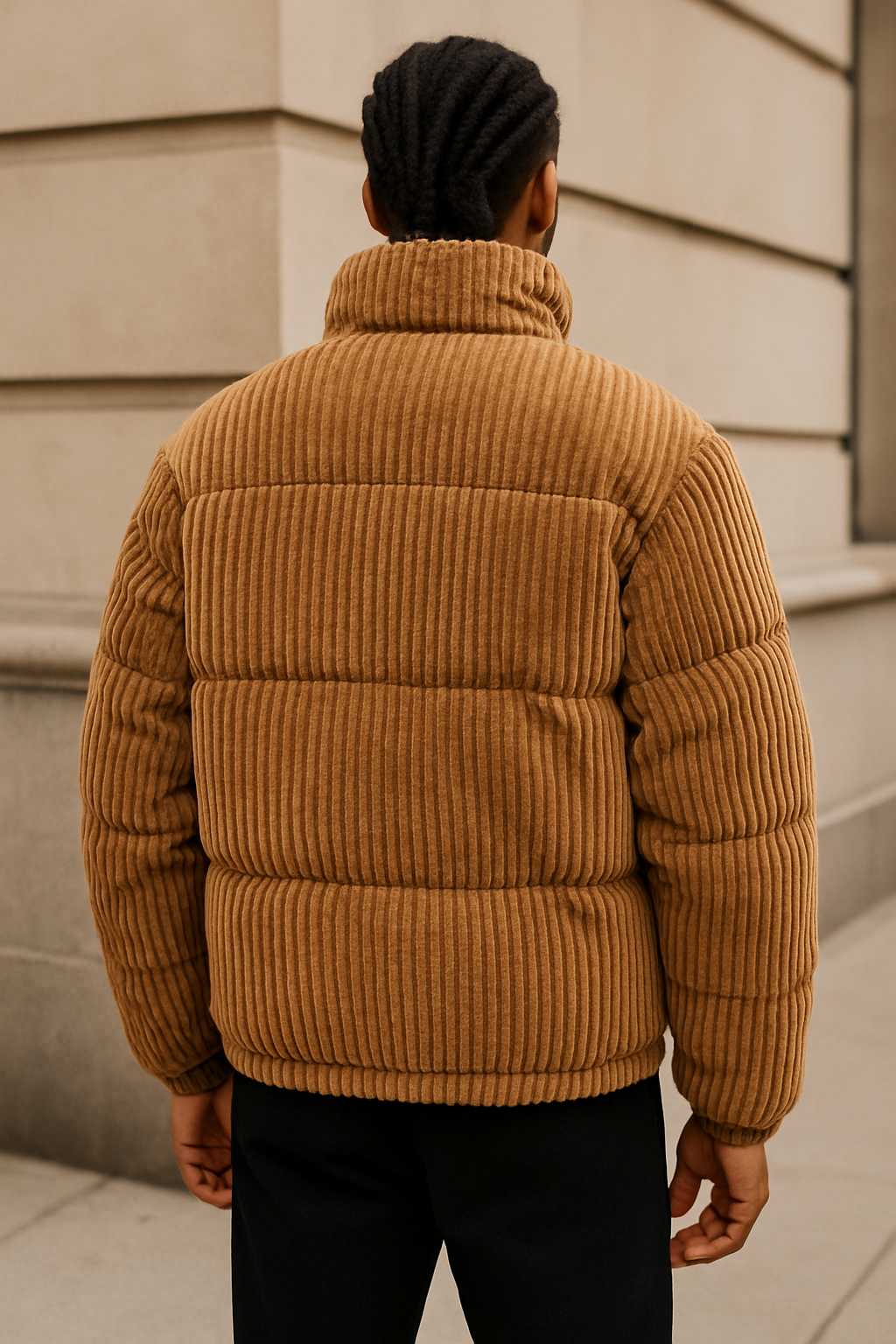 Men’s Corduroy Winter Puffer Jacket