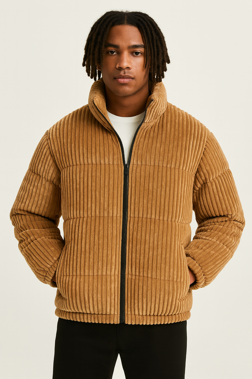 Men’s Corduroy Winter Puffer Jacket
