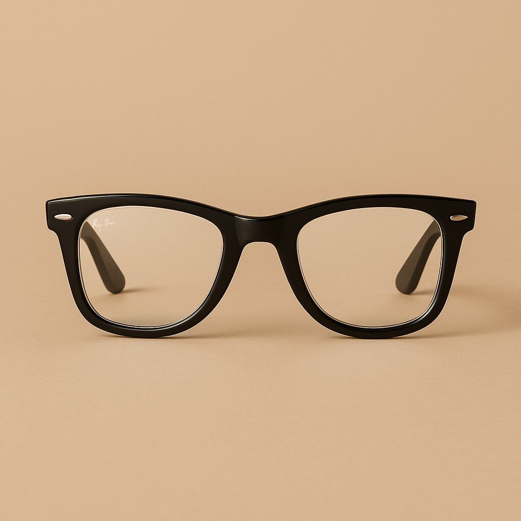 Meta Ray-Ban Smart Glasses Wayfarer Shiny Black/Clear Regular