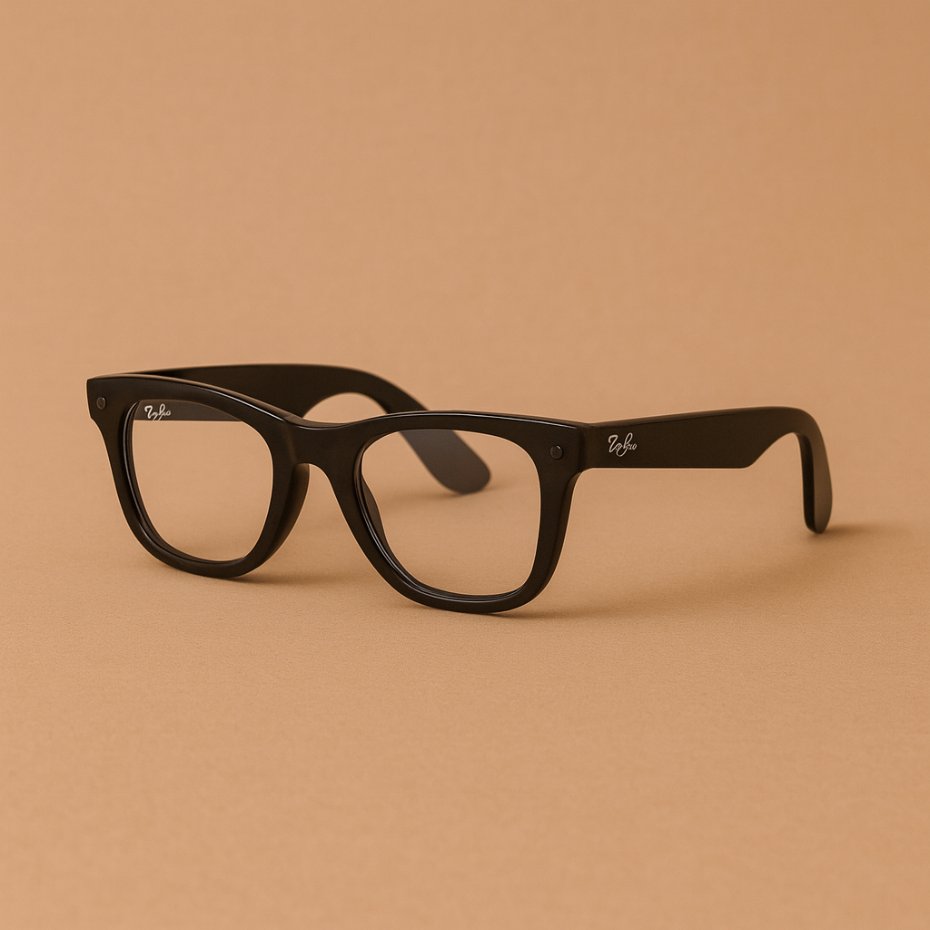 Meta Ray-Ban Smart Glasses Wayfarer Shiny Black/Clear Regular