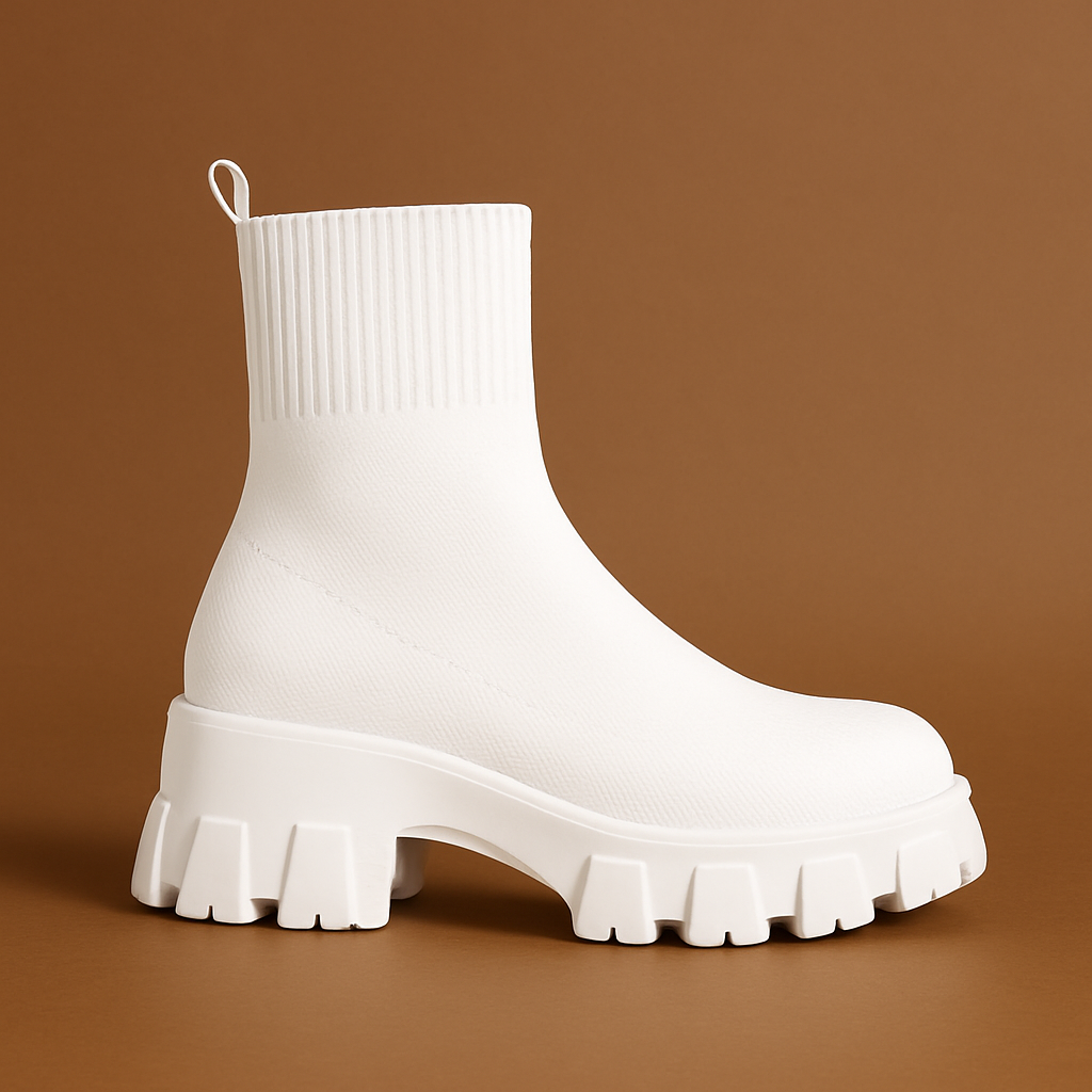Trendy Women's Platform Ankle Boots with Cozy Slip-On Design