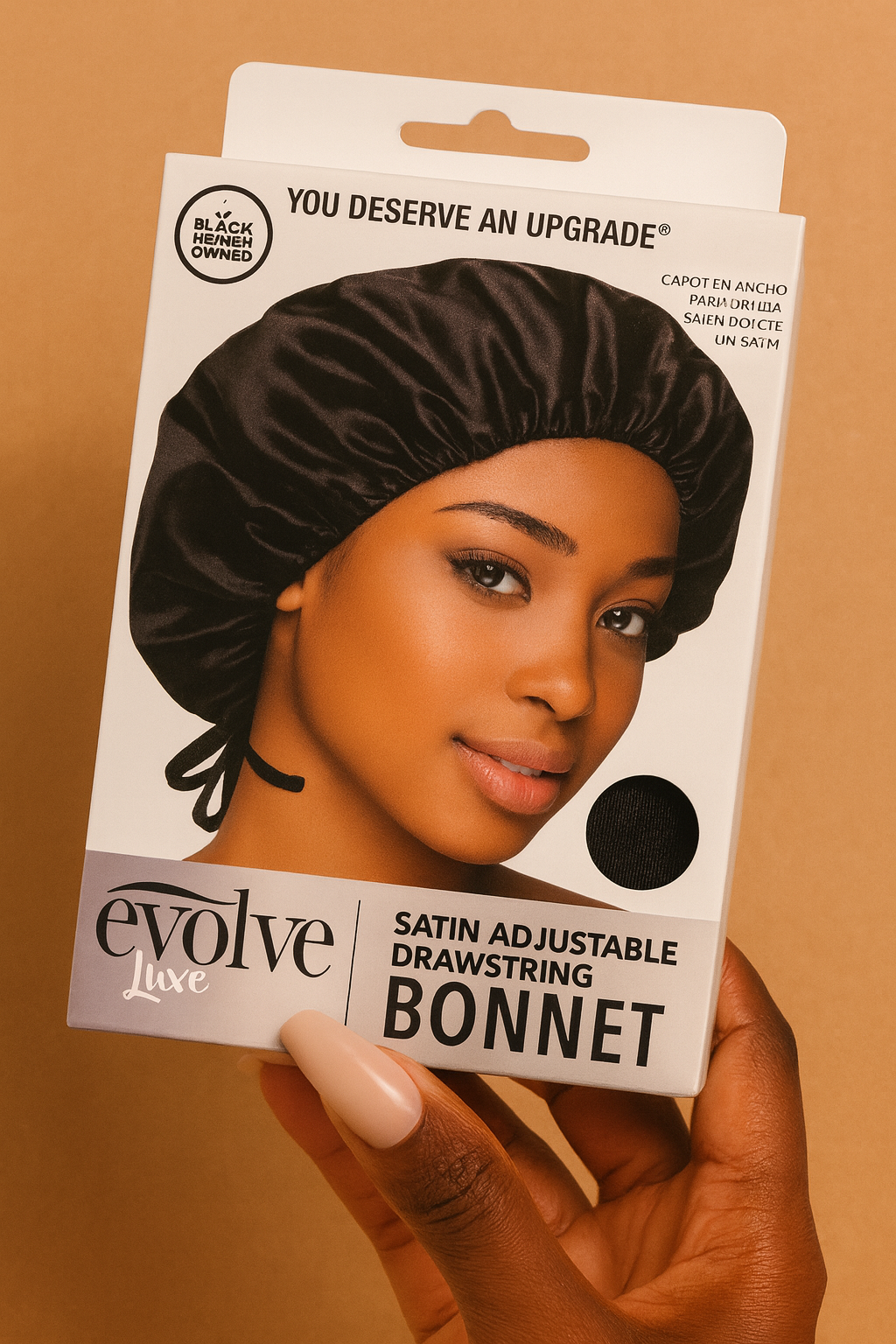 Satin Silk Bonnet for Natural Hair with Drawstring