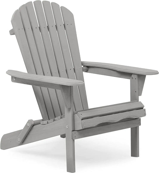 Wooden Adirondack Outdoor Patio Chair Set