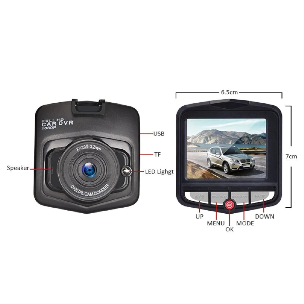 2.4'' HD 1080P Car Dash Cam with Night Vision
