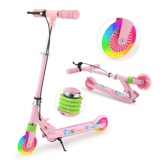 TENBOOM Kids Scooter w/ Light up LED Wheels