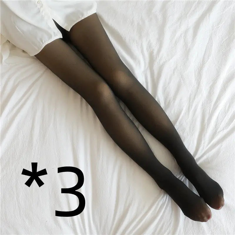 Nude Translucent Plus Size Leggings Fleece Lined Tights Fall And Winter Warm Fleece Pantyhose Women Fleece Lined Pantyhose Thermal Winter Tights
