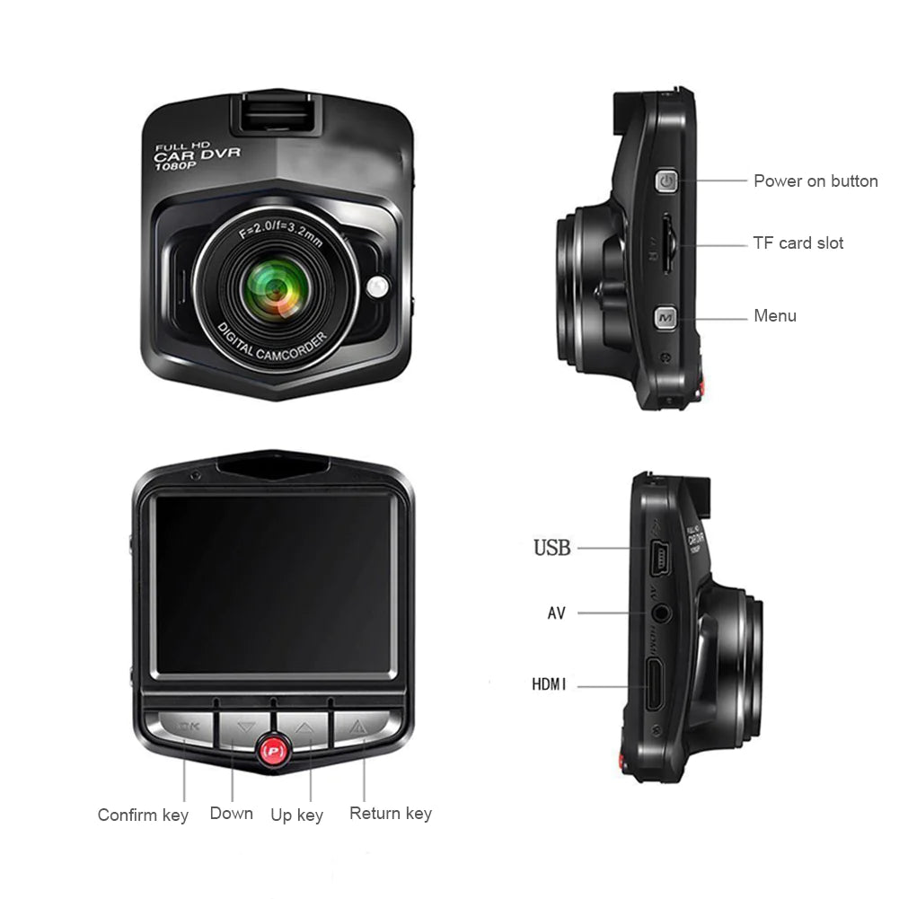 2.4'' HD 1080P Car Dash Cam with Night Vision