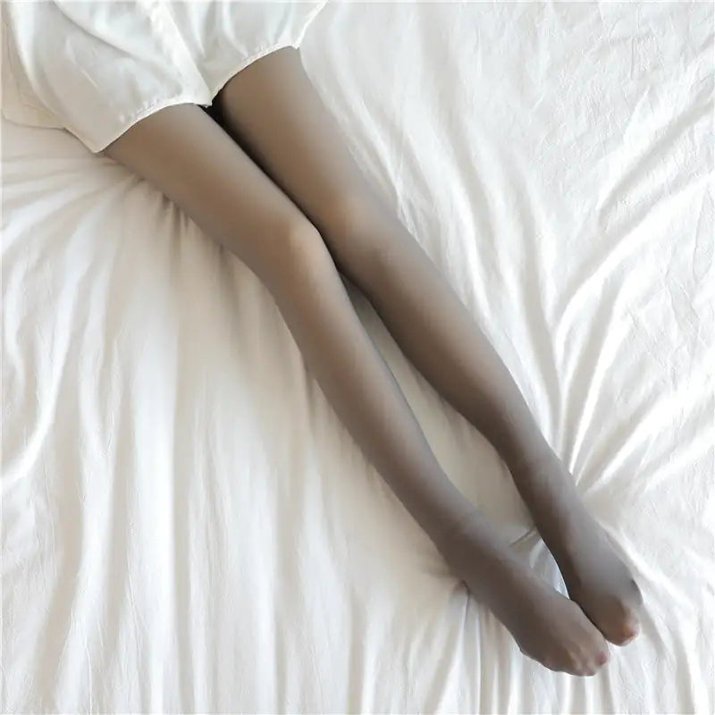 Nude Translucent Plus Size Leggings Fleece Lined Tights Fall And Winter Warm Fleece Pantyhose Women Fleece Lined Pantyhose Thermal Winter Tights