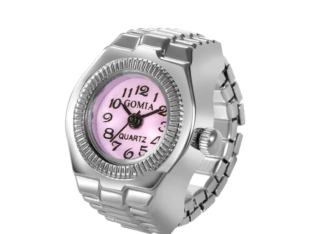 Rivet Peach Heart Retro Octagonal Ring Watch