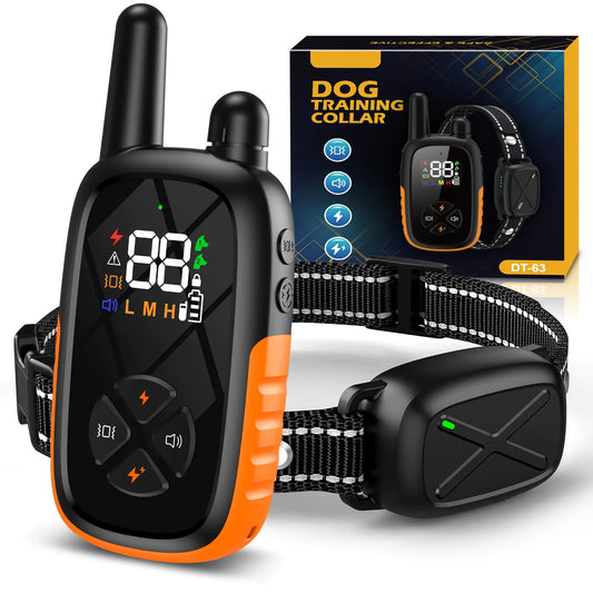 Delupet Dog Shock Collar - Electric Dog Training Collar with Remote Rechargeable