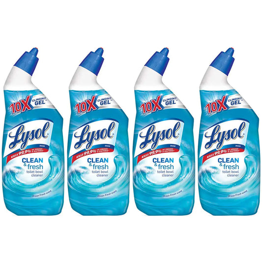 Lysol Clean & Fresh Toilet Bowl Cleaner Ocean Fresh 24 oz (Pack of 4)