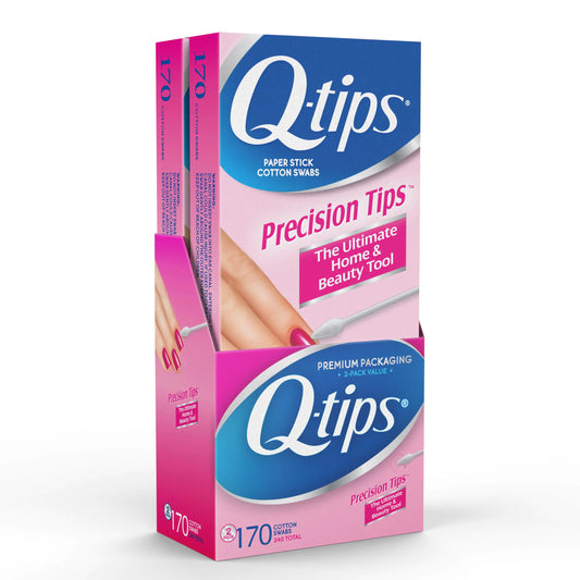 Q-tips Precision Tips Cotton Swabs 170 Count -