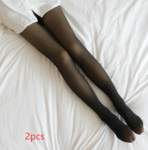 Nude Translucent Plus Size Leggings Fleece Lined Tights Fall And Winter Warm Fleece Pantyhose Women Fleece Lined Pantyhose Thermal Winter Tights