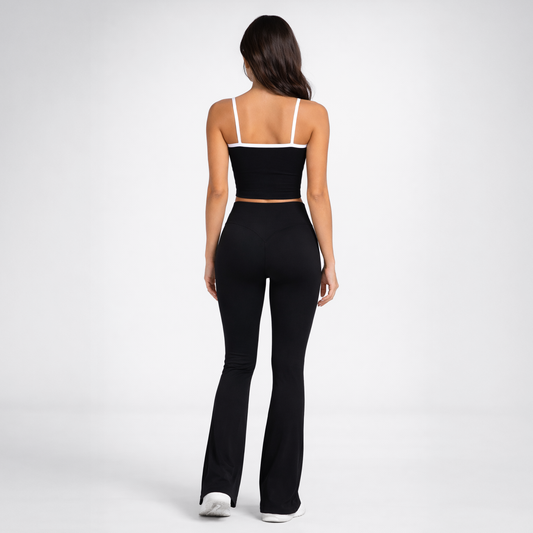 4014 - Women's Contrast Square Athletic Tank