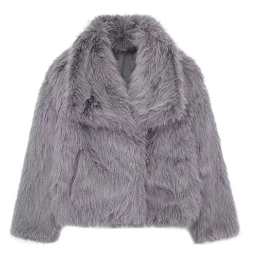 Plush Winter Fashion Coat