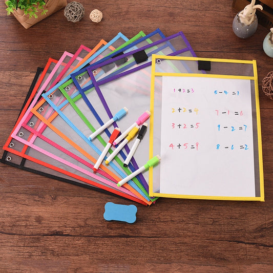 4Pcs/Set Transparent Dry-erase Sleeve